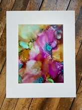 Load image into Gallery viewer, Original Alcohol Ink Abstract Painting | 11" x 14" (matted to 16" x 20")