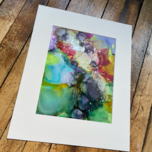 Load image into Gallery viewer, Original Alcohol Ink Abstract Painting | 11" x 14" (matted to 16" x 20")