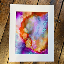 Load image into Gallery viewer, Original Alcohol Ink Abstract Painting | 8" x 10" (matted to 11" x 14")
