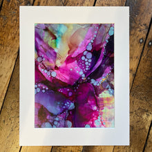 Load image into Gallery viewer, Original Alcohol Ink Abstract Painting | 8" x 10" (matted to 11" x 14")