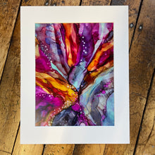 Load image into Gallery viewer, Original Alcohol Ink Abstract Painting | 8" x 10" (matted to 11" x 14")