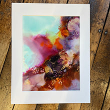 Load image into Gallery viewer, Original Alcohol Ink Abstract Painting | 8" x 10" (matted to 11" x 14")