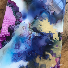 Load image into Gallery viewer, &#39;Viv&#39; | Original Alcohol Ink Abstract Painting | 6&quot;x12&quot;
