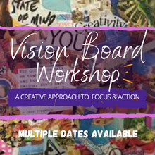 Load image into Gallery viewer, lfe design vision board class workshop holliston massachusetts 2023 resolution intention setting how to make a vision board 
