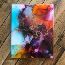 Load image into Gallery viewer, &#39;Eye of the Storm&#39; | Original Alcohol Ink Abstract Painting | 11&quot; x 14&quot;
