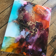 Load image into Gallery viewer, &#39;Eye of the Storm&#39; | Original Alcohol Ink Abstract Painting | 11&quot; x 14&quot;

