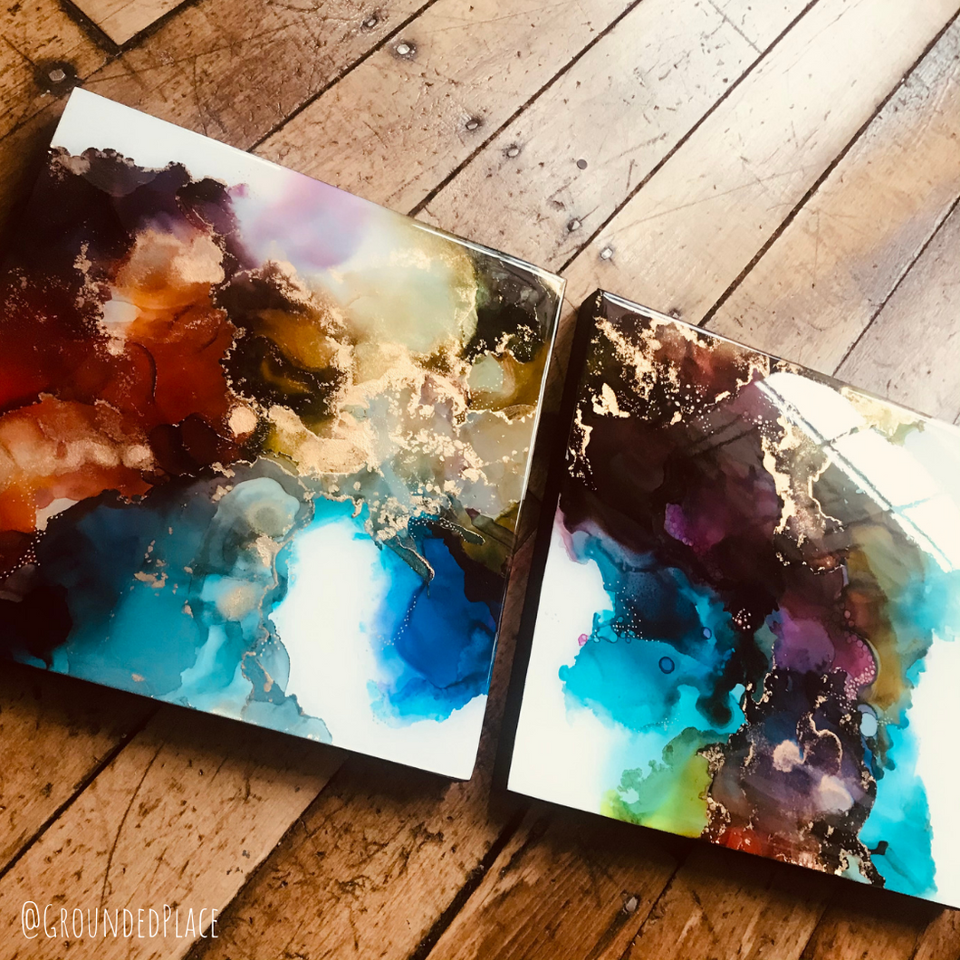 'Underlying Opportunities' | Alcohol Ink | Original Paintings | (2 set) 10
