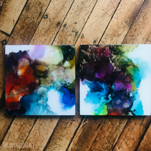 Load image into Gallery viewer, &#39;Underlying Opportunities&#39; | Alcohol Ink | Original Paintings | (2 set) 10&quot; x10&quot;
