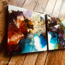 Load image into Gallery viewer, &#39;Underlying Opportunities&#39; | Alcohol Ink | Original Paintings | (2 set) 10&quot; x10&quot;
