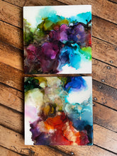 Load image into Gallery viewer, &#39;Underlying Opportunities&#39; | Alcohol Ink | Original Paintings | (2 set) 10&quot; x10&quot;
