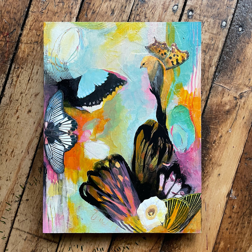 'Roots and Wings' | Acrylic Collage | Abstract Painting | 8
