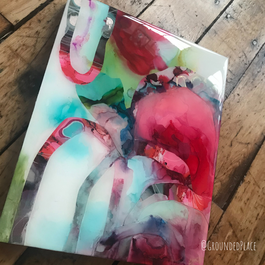 'The Storm or the Rainbow?' | Alcohol Ink Abstract Painting | 8