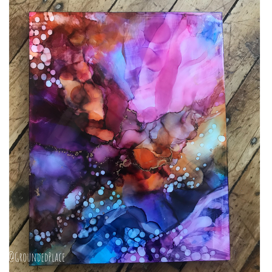 'Breakthrough' | Original Alcohol Ink Abstract Painting | 11